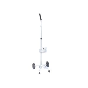 Single E Cylinder Oxygen Cart with Adjustable Handle and Powder Coat Finish