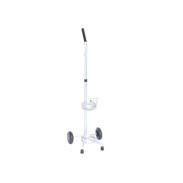 Single E Cylinder Oxygen Cart with Adjustable Handle and Powder Coat Finish