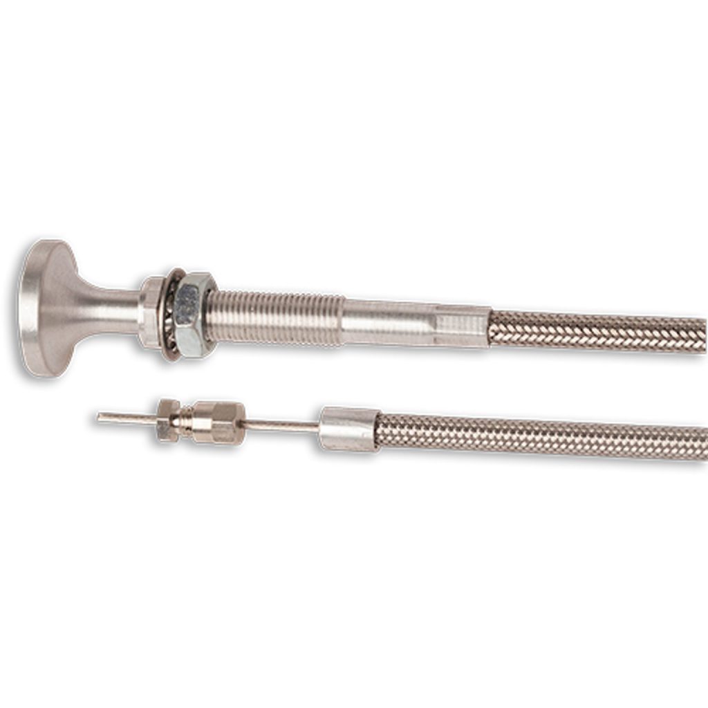 84" Stainless Braided Multi-Use Billet Control Cable with Aluminum Knob