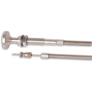 84" Stainless Braided Multi-Use Billet Control Cable with Aluminum Knob