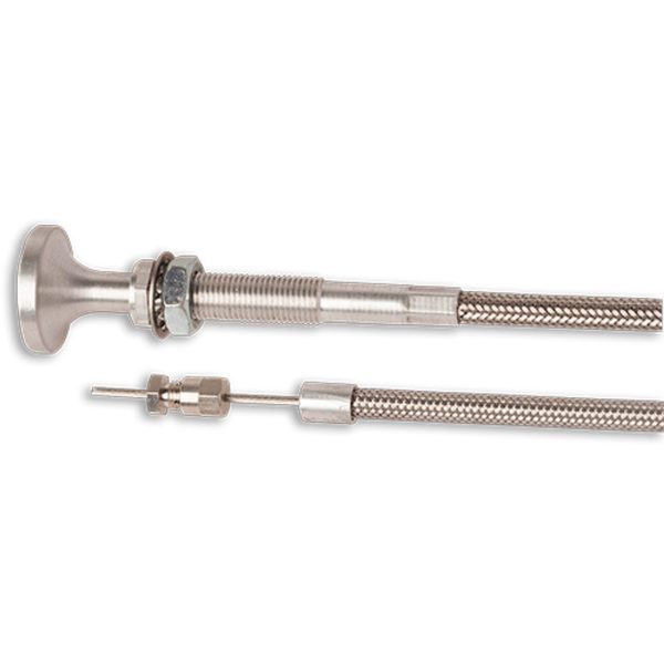 84" Stainless Braided Multi-Use Billet Control Cable with Aluminum Knob